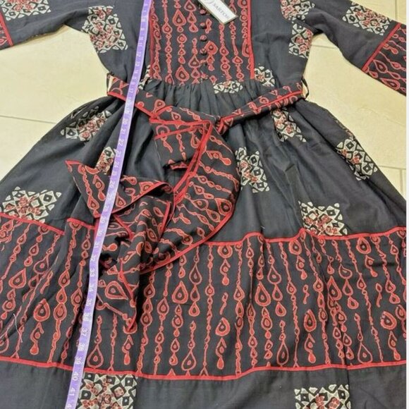 Brand new tuckernuck Sue Sartor red & black contrast print Dress - Picture 6 of 8